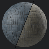 Pavement Materials 54- Stone Paving | Sbsar Pbr 4k Seamless