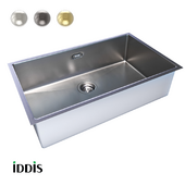 Sink, stainless steel steel, universal mounting, graphite, 740*440, Edifice, IDDIS, EDI74G0i77
