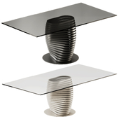 EFORMA ROTOLO Rectangular Glass table