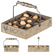 Box with chicken eggs