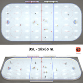 Finnish hockey field with players