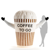 Надувная машущая фигура Стакан Кофе