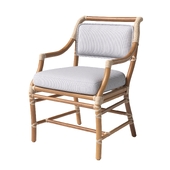 McGuire rattan dining chair