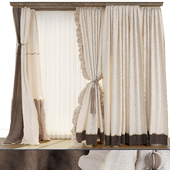 decorative Cotton Curtain Combination 04