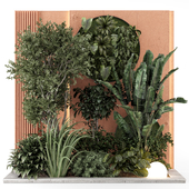 Indoor Wall  Vertical Garden in Concrete Base - Set 1661