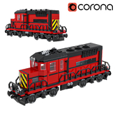 Train Lego Locomotive red