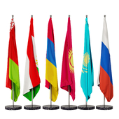 Флаги стран ОДКБ, ШОС