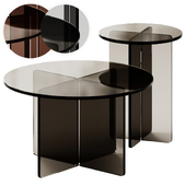 Iris Glass Coffee and Side Tables by Pastill