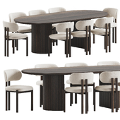 Bay Chair Moon Table Dining Set