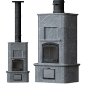 Stone fireplace stove