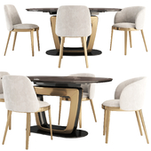 Orbital Table and Adel Chairs