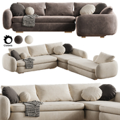 Modern Velvet Corner Sofa