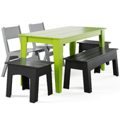 Alfresco Dining Table and Bench by Loll designs