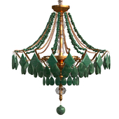 Green Quartz Chandelier Lamp by Aver