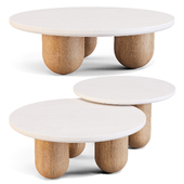 MSJ Furniture: Tri Nesting Column - Coffee and Side Tables V01