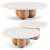 MSJ Furniture: Tri Nesting Column - Coffee and Side Tables V02