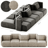 GALA Modular fabric sofa Composition 5 by Saba Italia