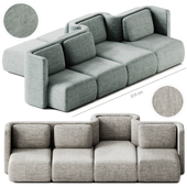 GALA Modular fabric sofa Composition 4 by Saba Italia