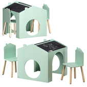 Wooden Kids Table and Chair Set