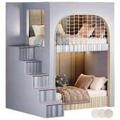 Кровать дизайнерская двухуровневая Kids room 04