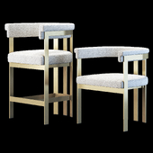 Eichholtz Clubhouse Counter Stool and Dining Chair