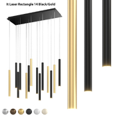Подвесной светильник IT-Laser-rectangle-14-black/gold