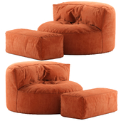 Semicircular sofa bean bag armchair