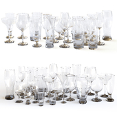 Set of glass goblets