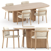 Heri O chairs and Tobi-Ishi table by Bebitalia