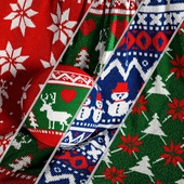 Christmas Knitted Fabric Material -08
