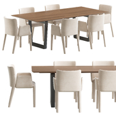 Potocco lars dining chair and Bolero table