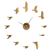Haoshi Design Swallow X CLOCK Gilded | Часы ласточка золотые