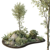 HQ Tree and bush garden box outdoor VOL 08