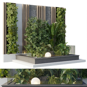 Vertical Wall Garden With Wood frame - Outdoor garden plant set 181