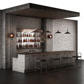 Bar counter in Loft style