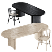 Zara Home Ash Wood Chair and Altura Dining Table by Casa Blanco