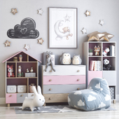 Children&#39;s furniture LYKKE with toys