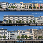 Panoramas of the facades of St. Petersburg