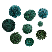 Настенный керамический декор | Vanessa Hogge Ceramic Flower Panel Green