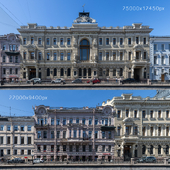 Panoramas on the facades of St. Petersburg v2