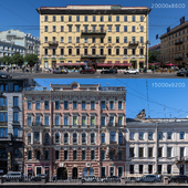 Panoramas on the facades of St. Petersburg v3