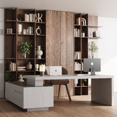 Workplace - Home offfice set - office furniture - Employee desk 28