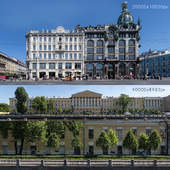 Panoramas on the facades of St. Petersburg v5