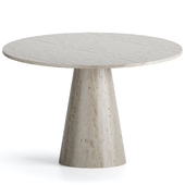 Round Marble Table with Conical Legs