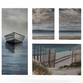 PJATTERYD set of paintings of 4 pieces - on the beach | IKEA
