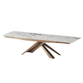 Esmeralda, folding table with ceramic top