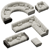 Collection of sofas with Biscuit Sectional cushions from Vladimir Kagan