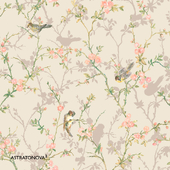 Astratonova Designer Wallpaper - Sparrows [Collection_2]