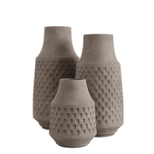 Wheel-thrown pottery vases
