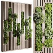 Wooden frame Vertical plant and moss garden wall decor box 67
